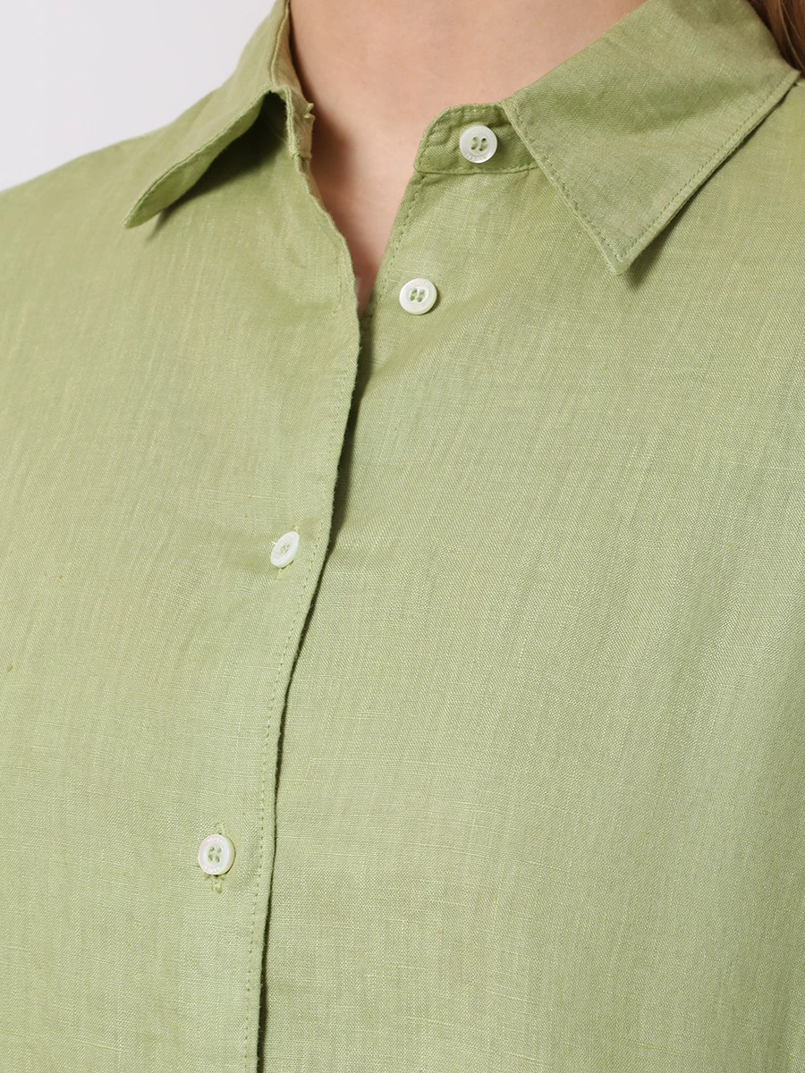 Рубашка льняная ASPESI 5422 C195 85385, размер 42, цвет зеленый - фото 5