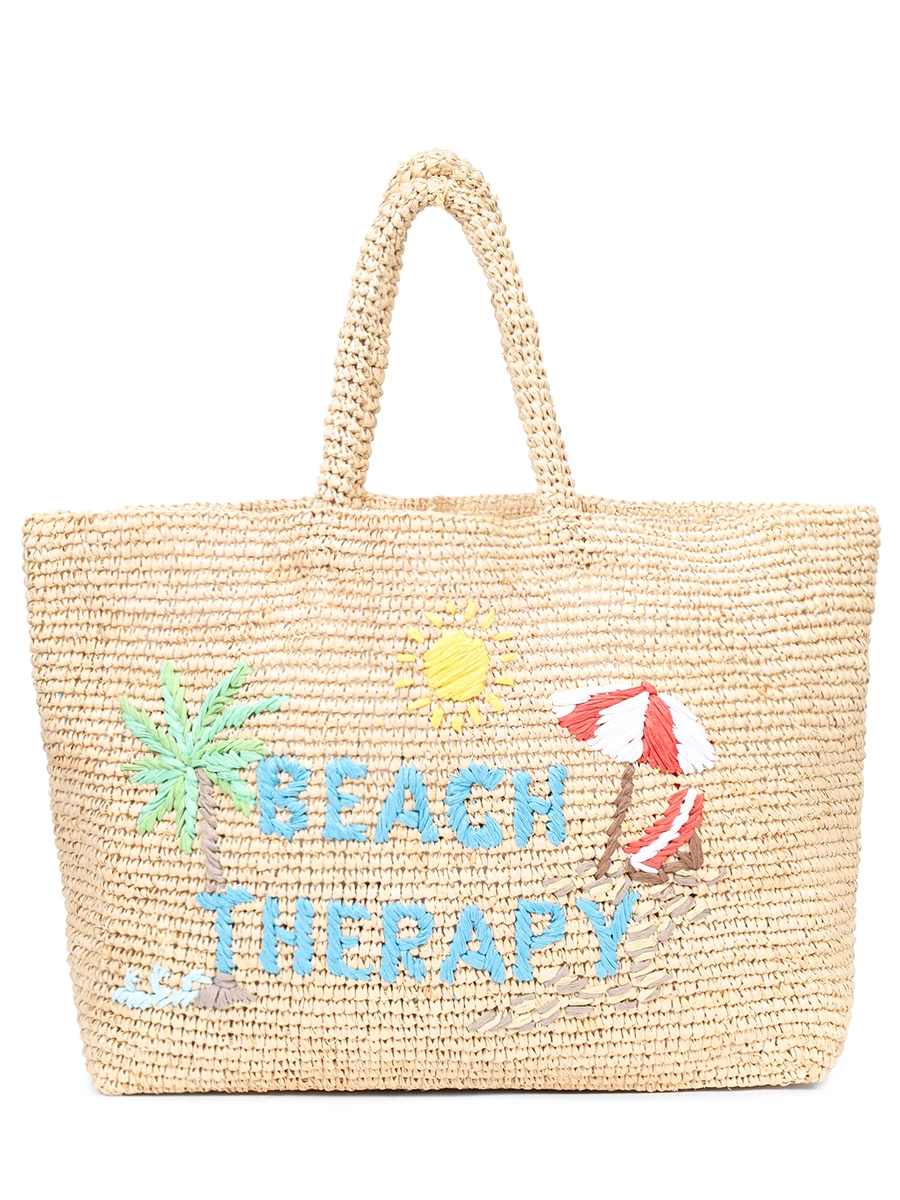 

Сумка из рафии, Бежевый, RAFFIA BEACH - BEACH THERAPY 11 EMB