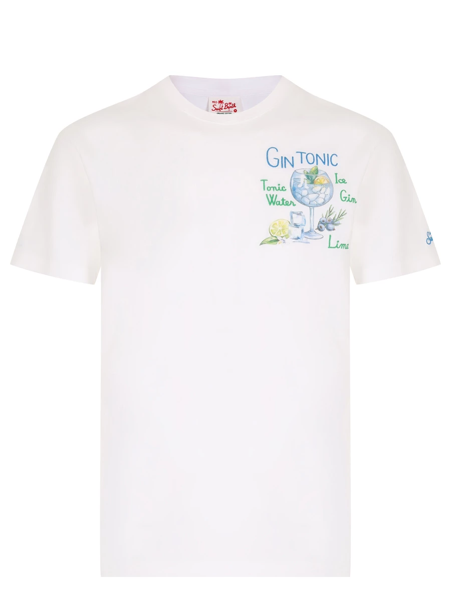 

Футболка хлопковая, Белый, TSHIRT MAN - GIN GLASS 01N EMB