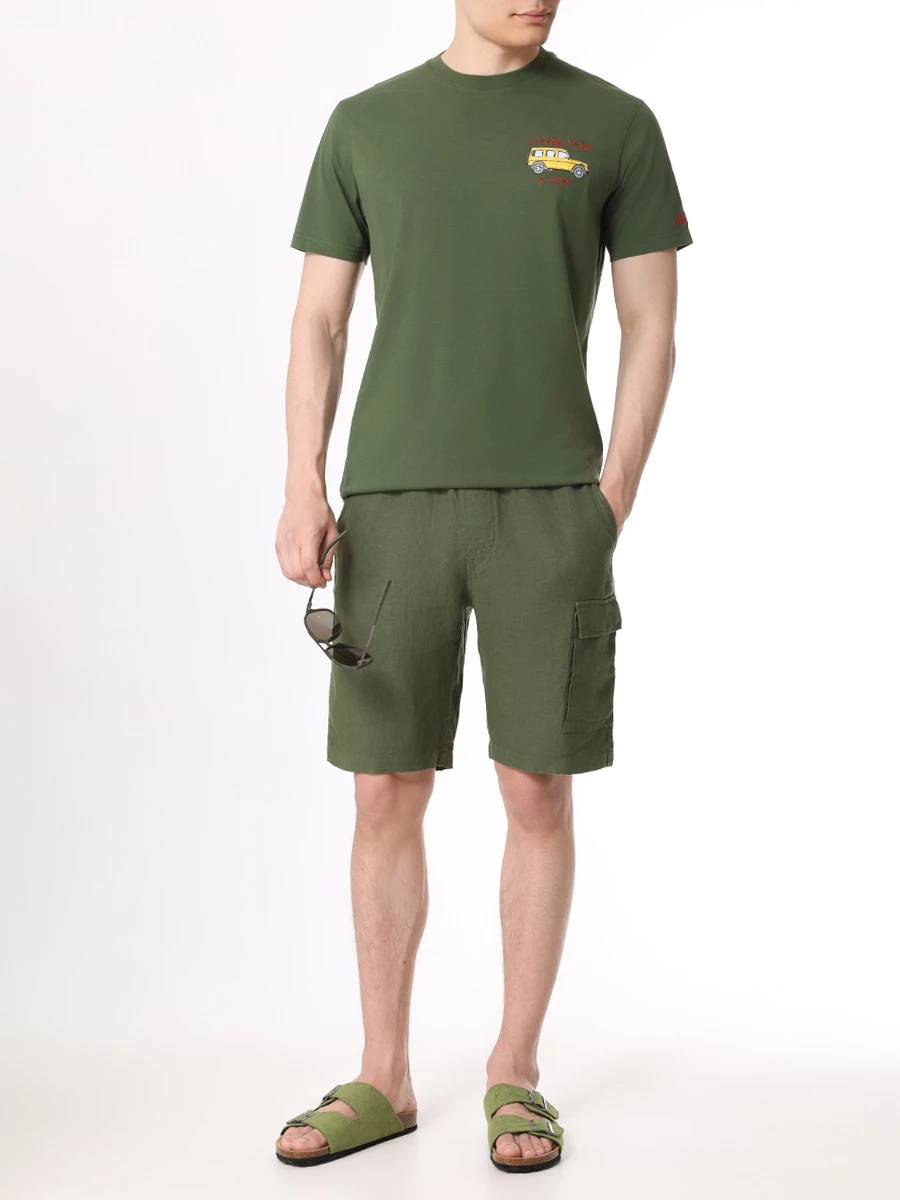 Футболка хлопковая MC2 SAINT BARTH TSHIRT MAN - G SPOT 52 EMB Зеленый  Фото 2