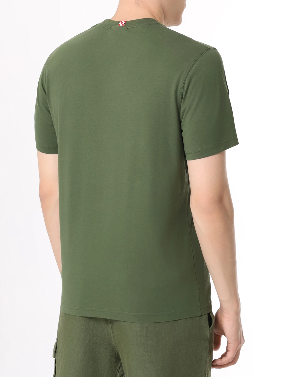 Футболка хлопковая MC2 SAINT BARTH TSHIRT MAN - G SPOT 52 EMB Зеленый  Фото 3
