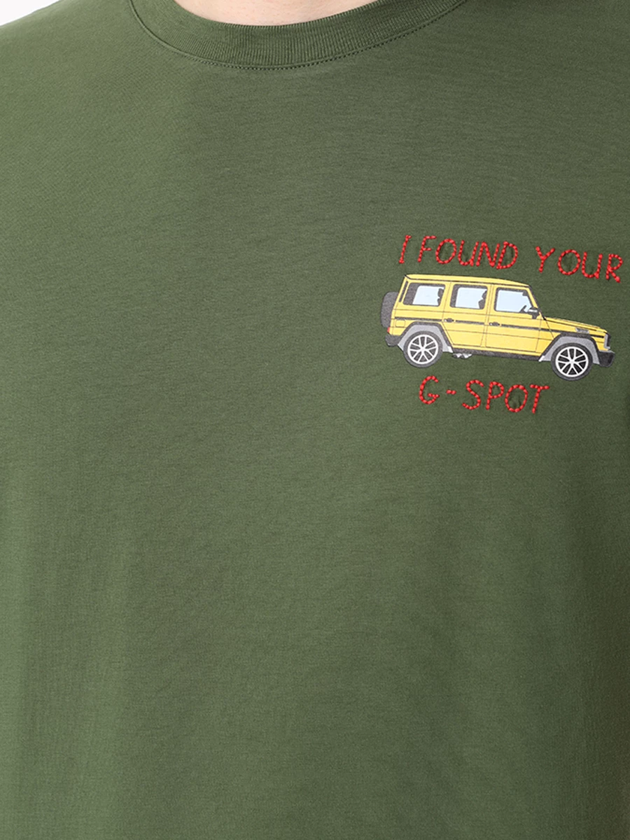Футболка хлопковая MC2 SAINT BARTH TSHIRT MAN - G SPOT 52 EMB Зеленый  Фото 5