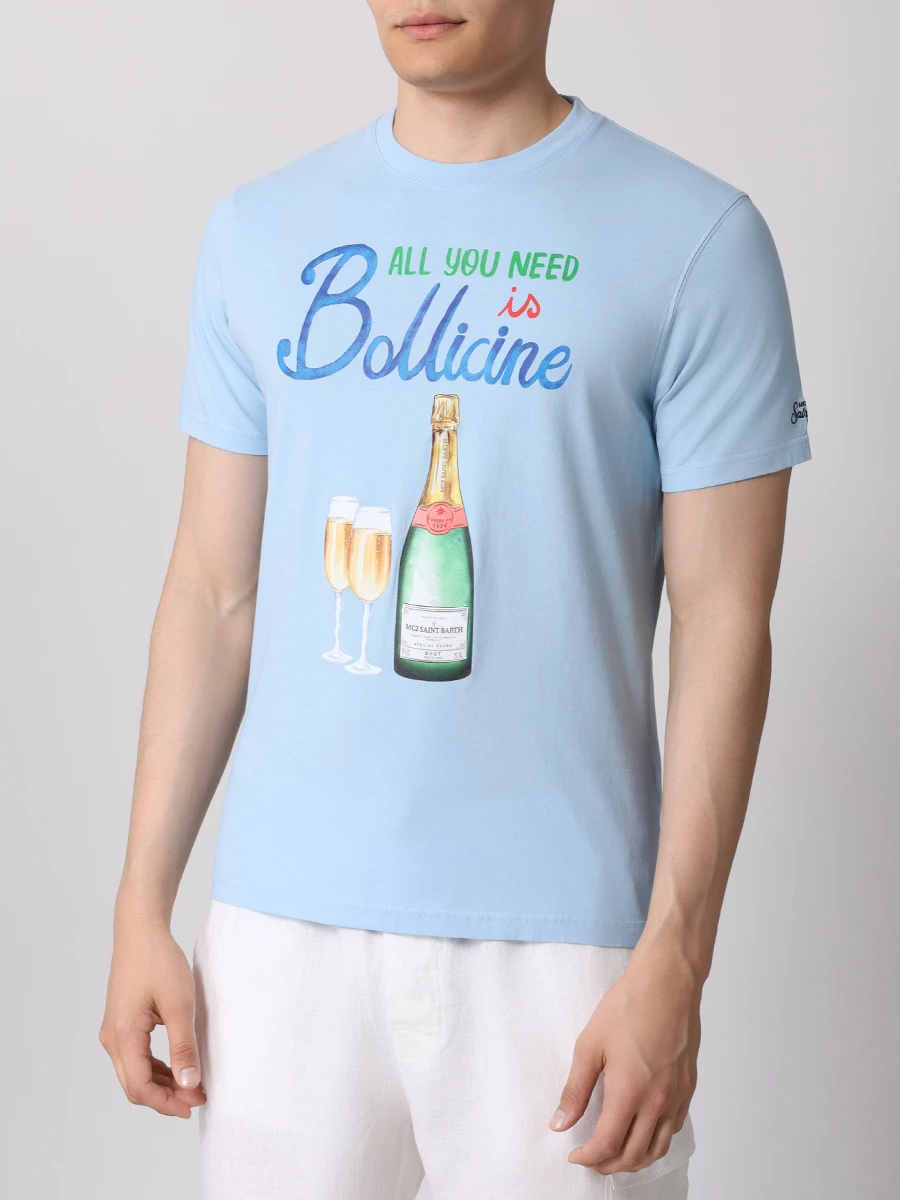 

Футболка хлопковая, Голубой, TSHIRT MAN - ALL NEED BOLLICINE 31