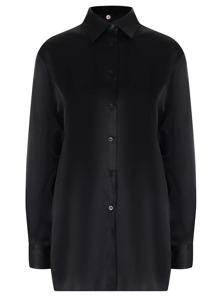 Рубашка шелковая EXILIA BOURNE LNGE03SH008SE700, размер 42, цвет черный