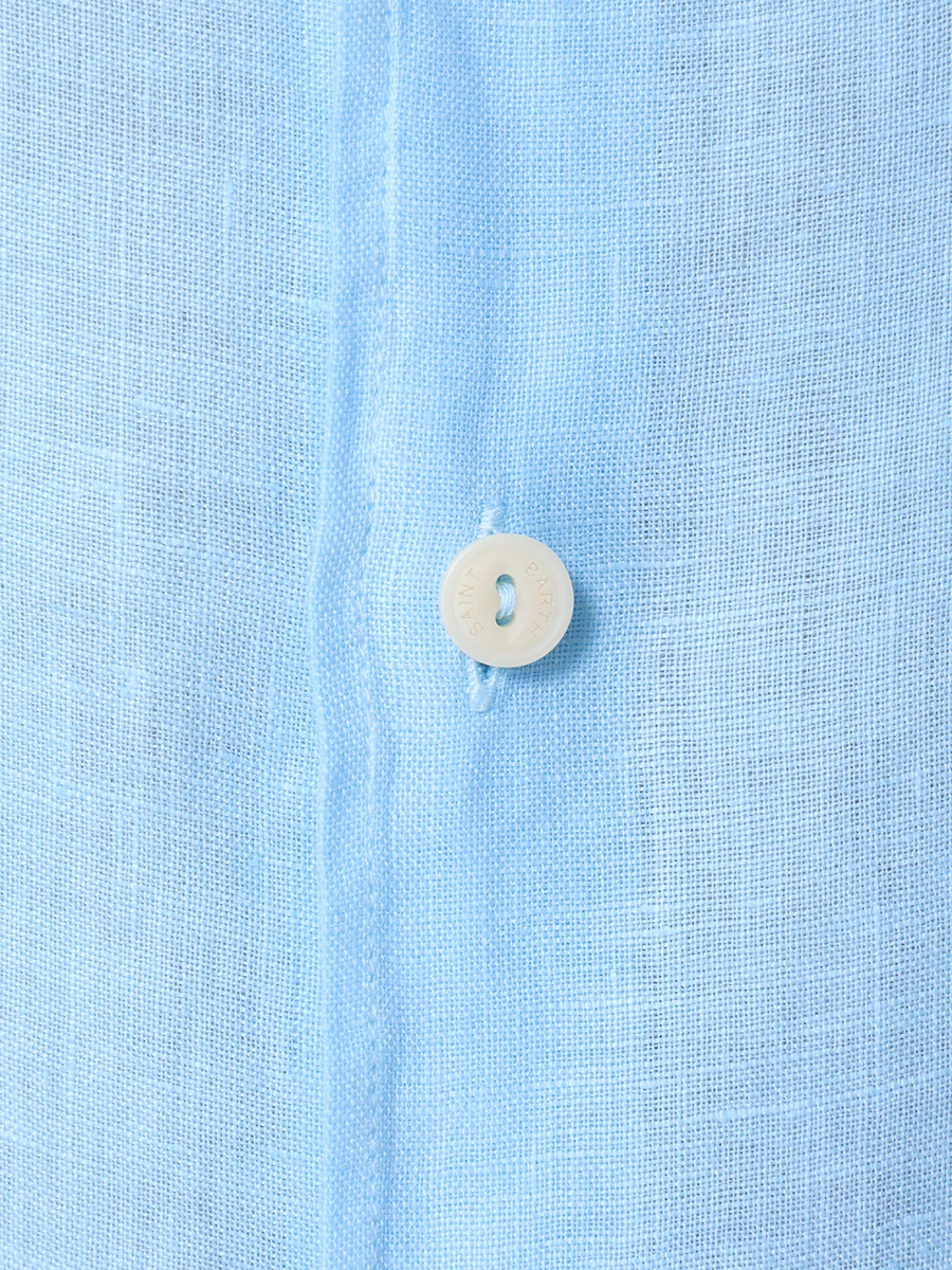 Рубашка Slim Fit льняная MC2 SAINT BARTH PAMPLONA - LINEN 31F LIGHT BLUE, размер 54, цвет голубой - фото 6