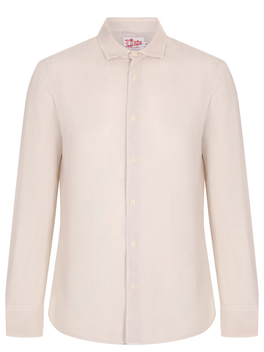Рубашка Slim Fit льняная MC2 SAINT BARTH PAMPLONA - LINEN 10 CREAM, размер 54, цвет бежевый - фото 1