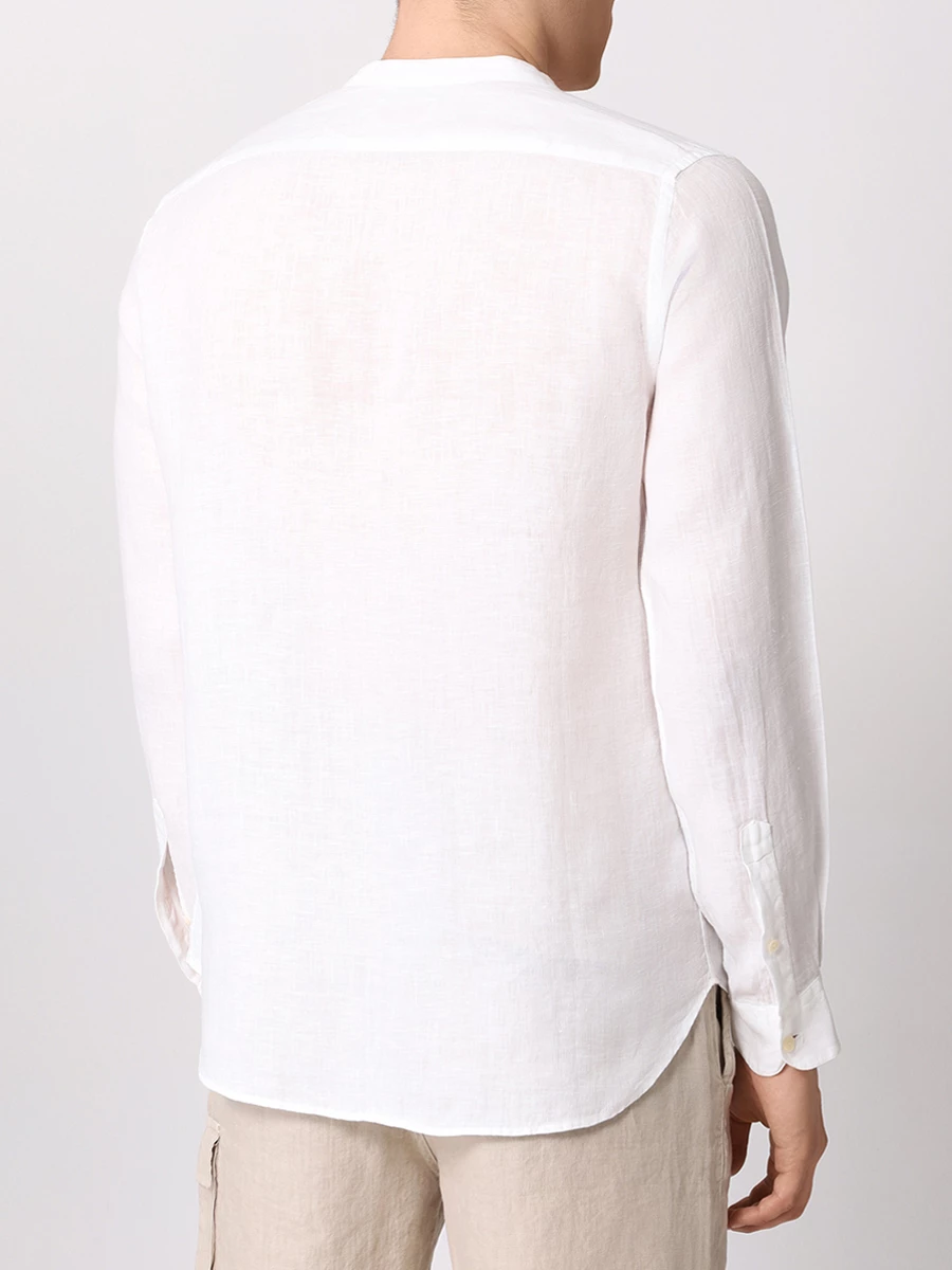 Рубашка льняная MC2 SAINT BARTH NAXOS - LINEN 01 WHITE, размер 54, цвет белый - фото 3