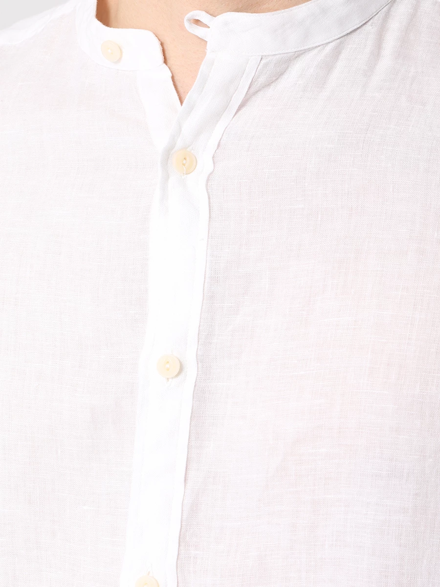 Рубашка льняная MC2 SAINT BARTH NAXOS - LINEN 01 WHITE, размер 54, цвет белый - фото 5