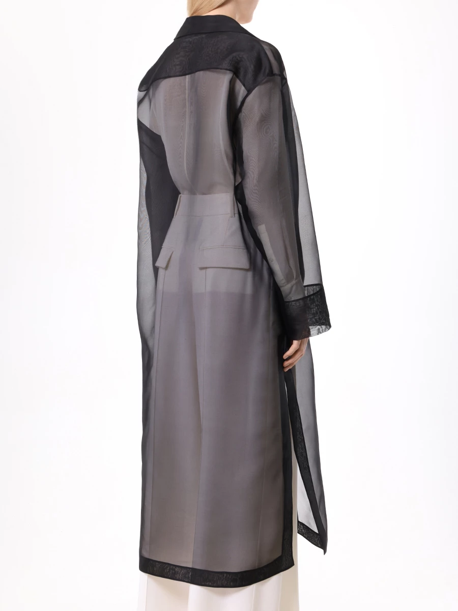 Плащ шелковый GOOROO TC001-2000-900-SS24 Черный  Фото 3