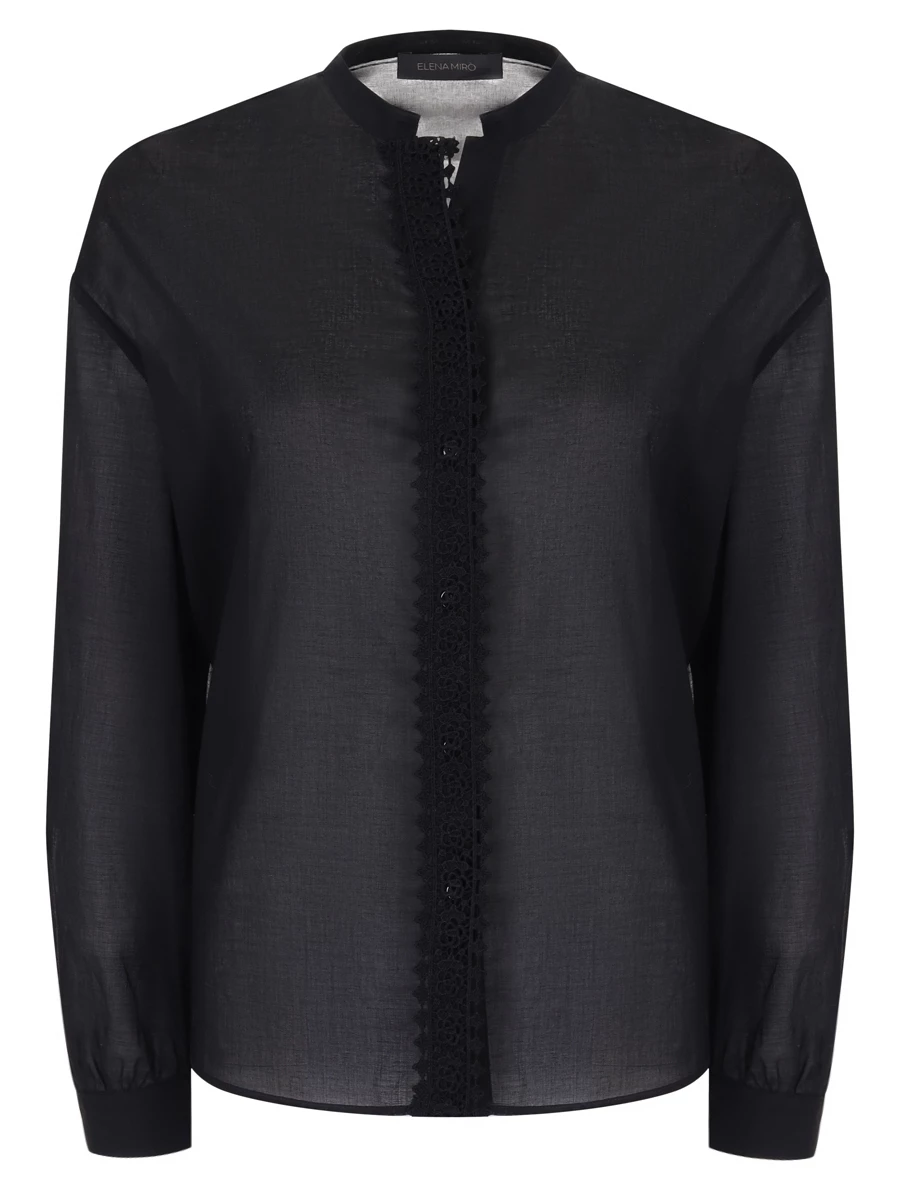 Блуза хлопковая ELENA MIRO 5035P0 1247 33, размер 52, цвет черный