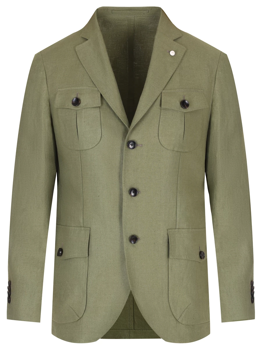 

Пиджак льняной, Зеленый, 44168/5/2564