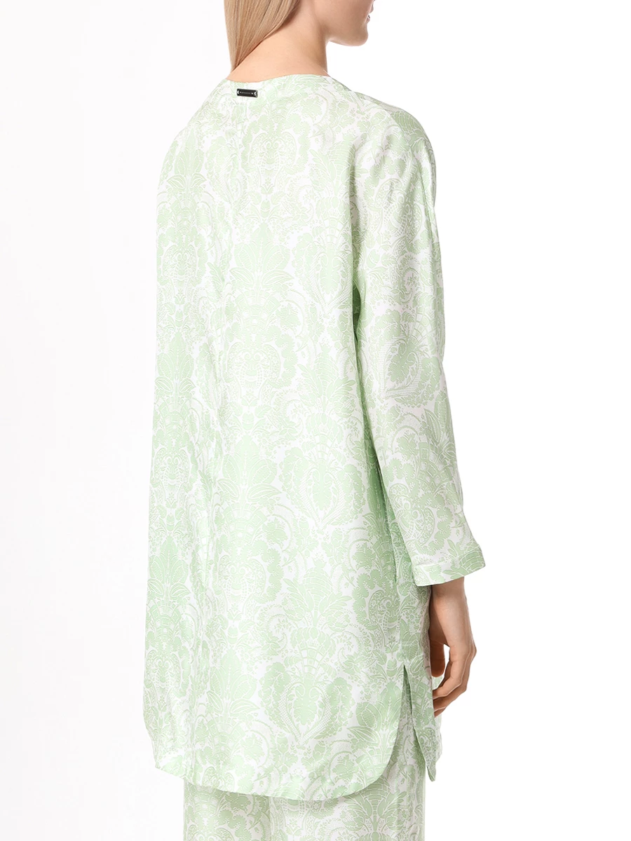 Блуза шелковая MANZONI 24 24PM427-SE6, размер 44, цвет белый - фото 3