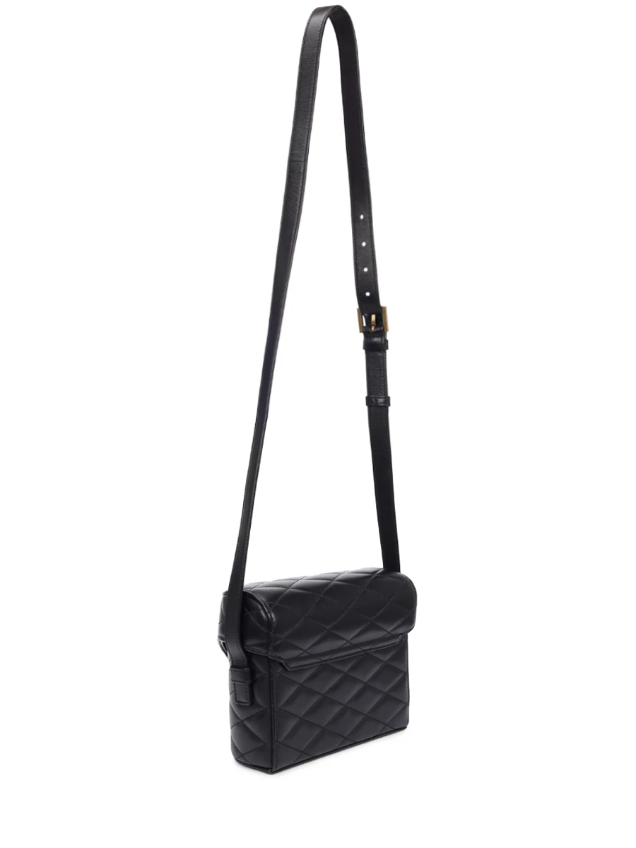 Сумка кожаная SAINT LAURENT 7100801EL07 1000 Черный  Фото 3