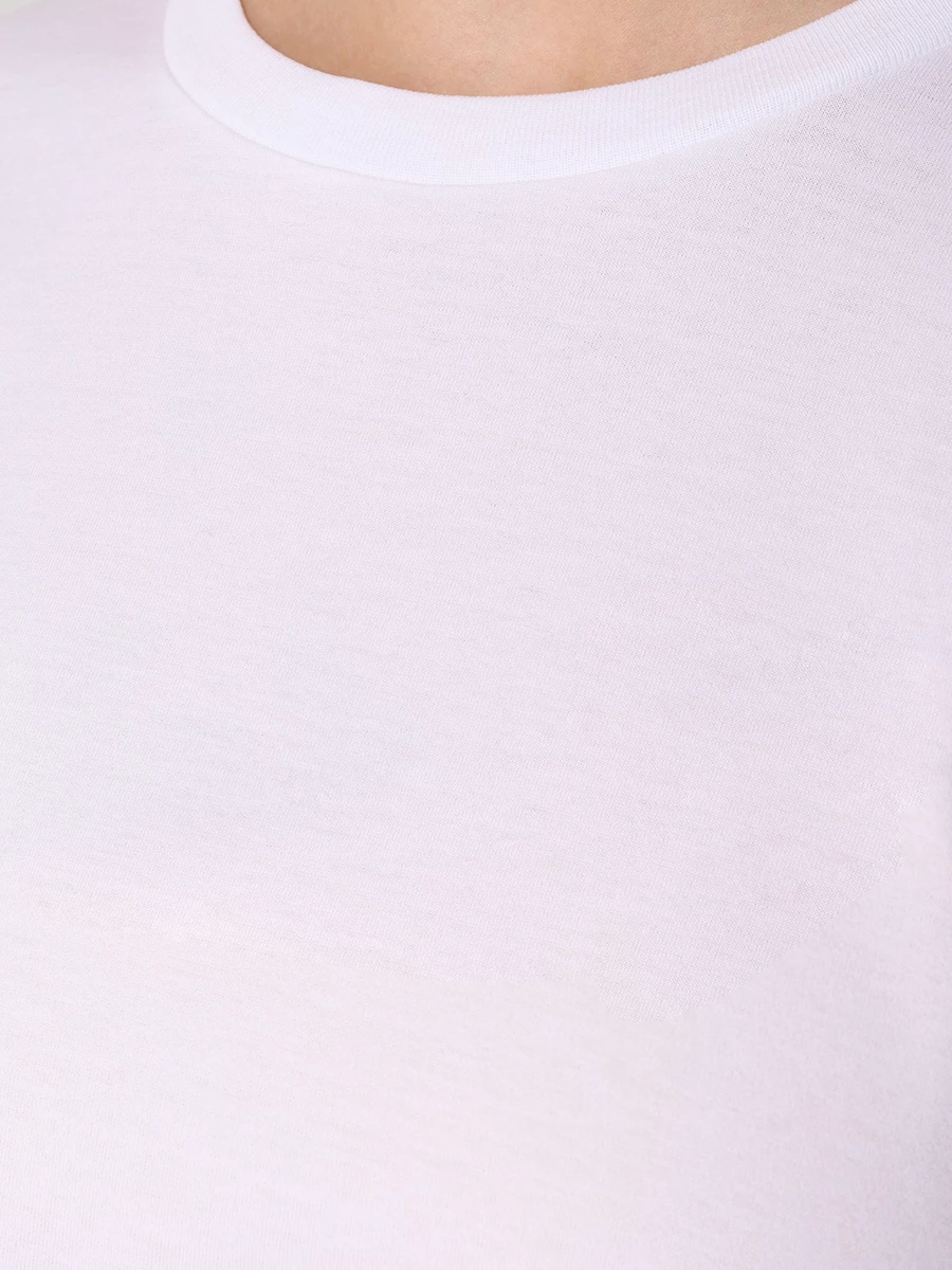 Футболка хлопковая SAINT LAURENT 460876YB2DQ 9000 Белый  Фото 5