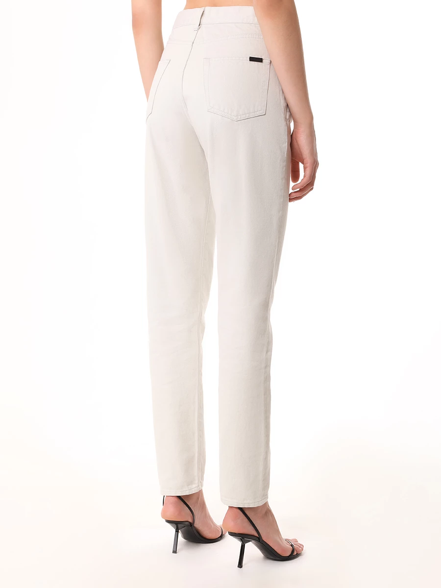 Джинсы хлопковые SAINT LAURENT 614443Y07WA 9771 Белый  Фото 3