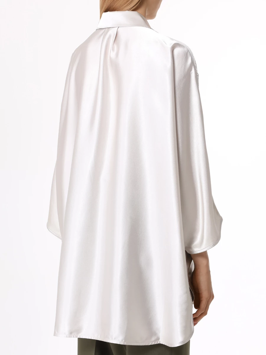 Блуза атласная PANICALE D341277CAM Светло, размер 48, цвет серый - фото 3
