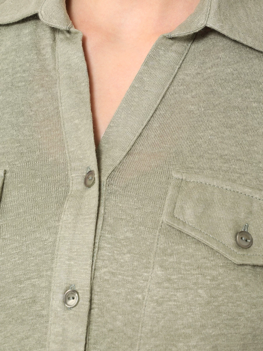 

Рубашка льняная, Хаки, 4405024