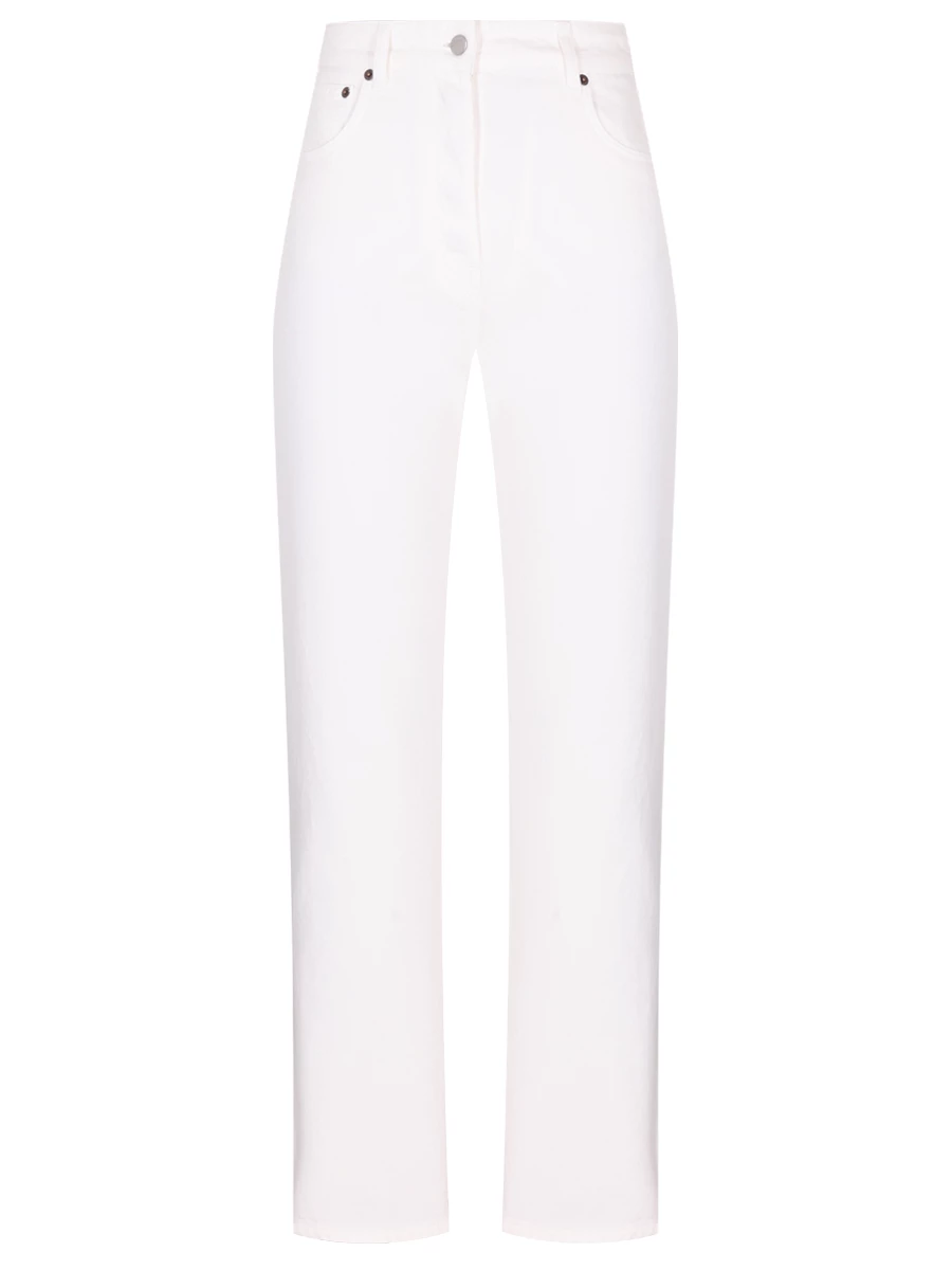 Джинсы хлопковые PRADA GFP507 14LW F01CD Белый 