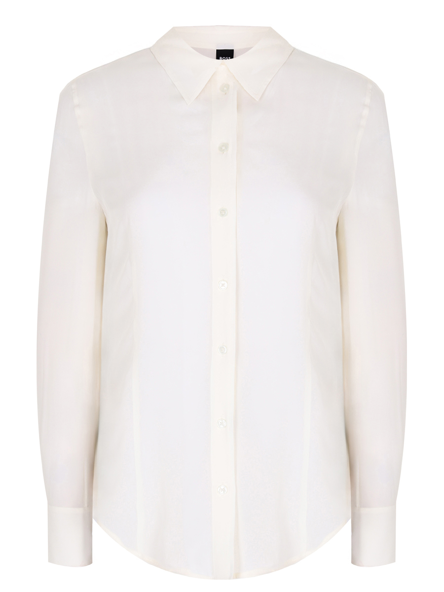 Блуза из вискозы BOSS 50515971/118, размер 42, цвет кремовый