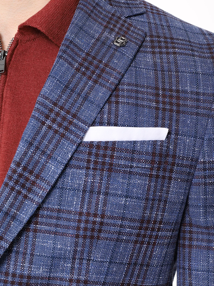 

Пиджак Slim Fit шерстяной, Клетка, 50514664/404