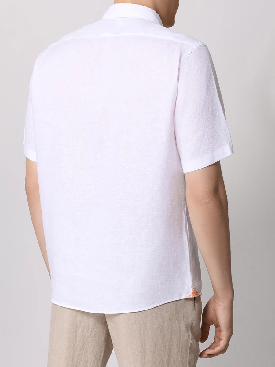 Рубашка Regular Fit льняная BOSS 50515156/100, размер 52, цвет белый 50515156/100 - фото 3