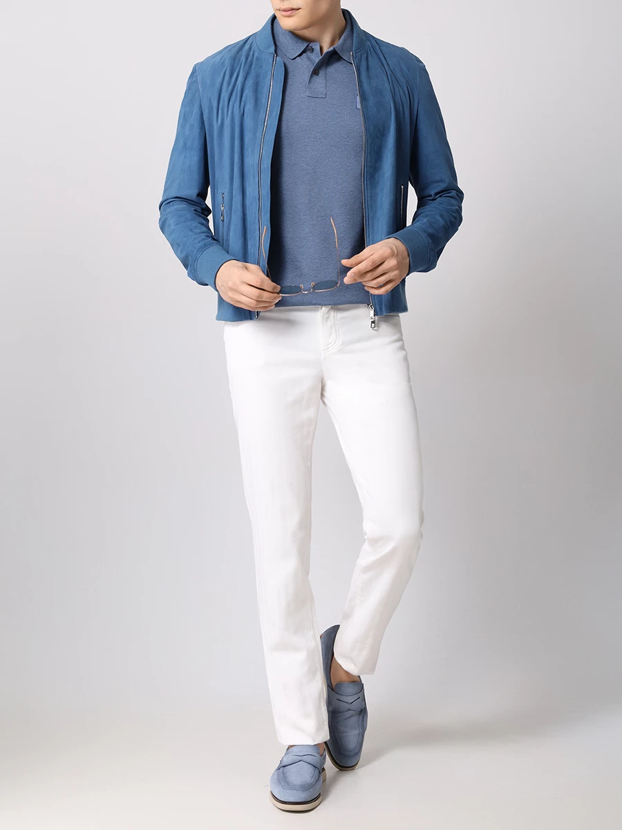 

Поло Slim Fit хлопковое, Синий, 50507803/485