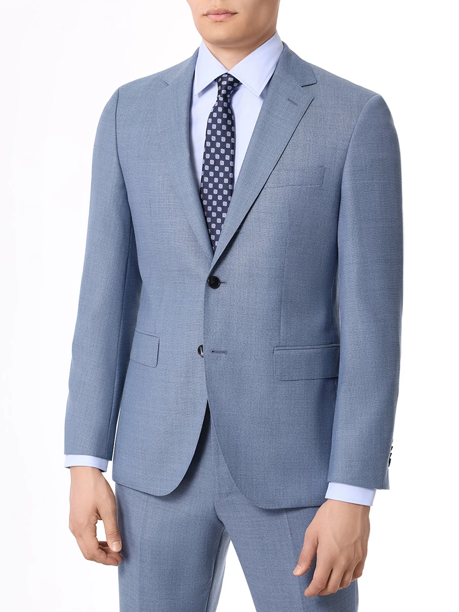 Костюм Regular Fit шерстяной BOSS 50514634/438 Голубой  Фото 4