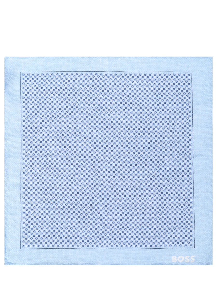 Платок льняной BOSS 50512985/450, размер Один размер, цвет голубой