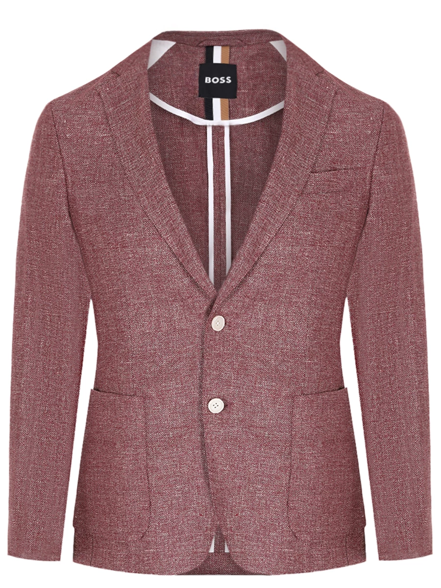 

Пиджак Slim Fit льняной, Бордовый, 50514618/248