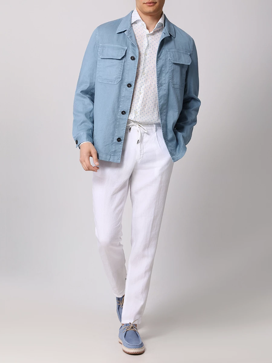 Рубашка Regular Fit льняная BOSS 50514898/100 Белый  Фото 2