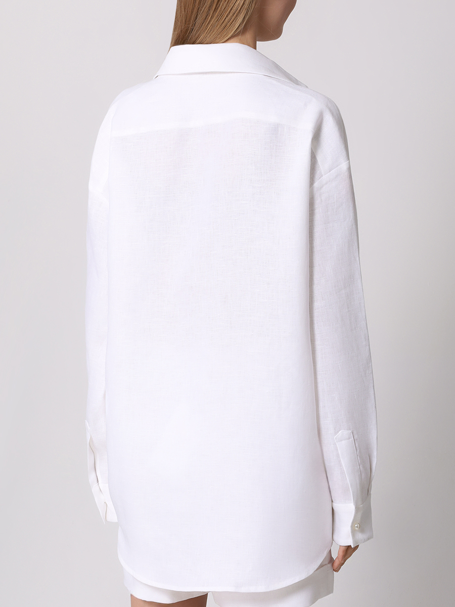 Рубашка льняная ALINE AL070702, размер 40, цвет белый - фото 3