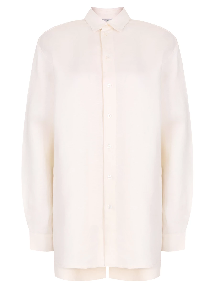 

Костюм из вискозы и льна, Кремовый, OLBL011V/OLSR006/9122.101/S24