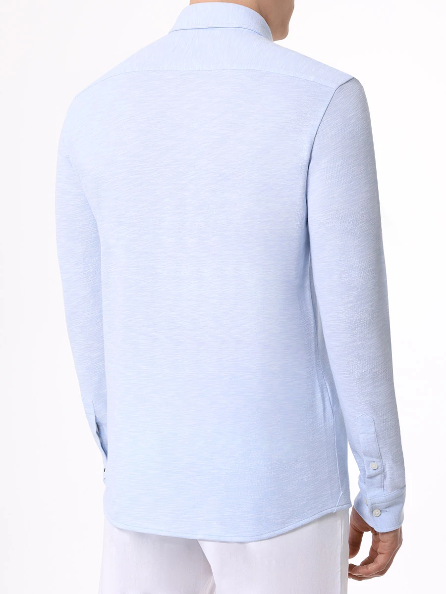 Рубашка Slim Fit хлопковая BOSS 50513759/450, размер 50, цвет голубой 50513759/450 - фото 3
