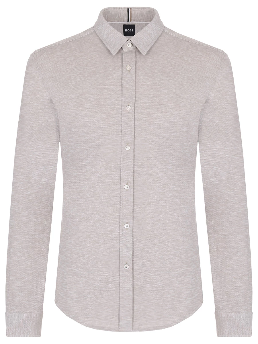 

Рубашка Slim Fit хлопковая, Бежевый, 50513759/255