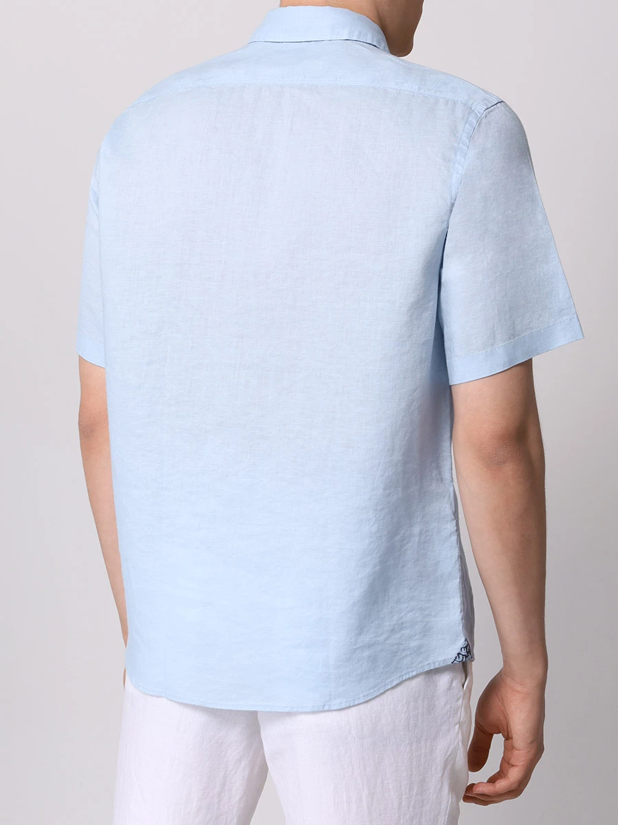 Рубашка Regular Fit льняная BOSS 50515156/450, размер 46, цвет голубой 50515156/450 - фото 3