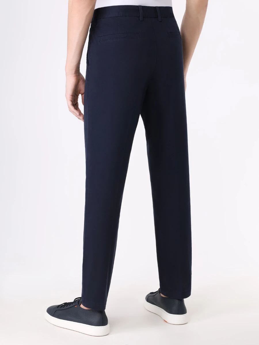 Брюки Regular Tapered хлопковые BOSS 50497787/404 Синий  Фото 3