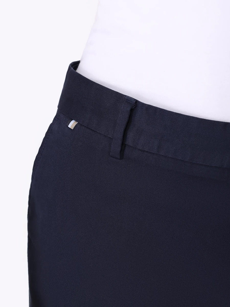 Брюки Regular Tapered хлопковые BOSS 50497787/404 Синий  Фото 5