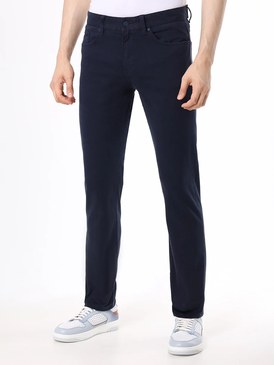 

Брюки Slim Fit хлопковые, Синий, 50495370/404