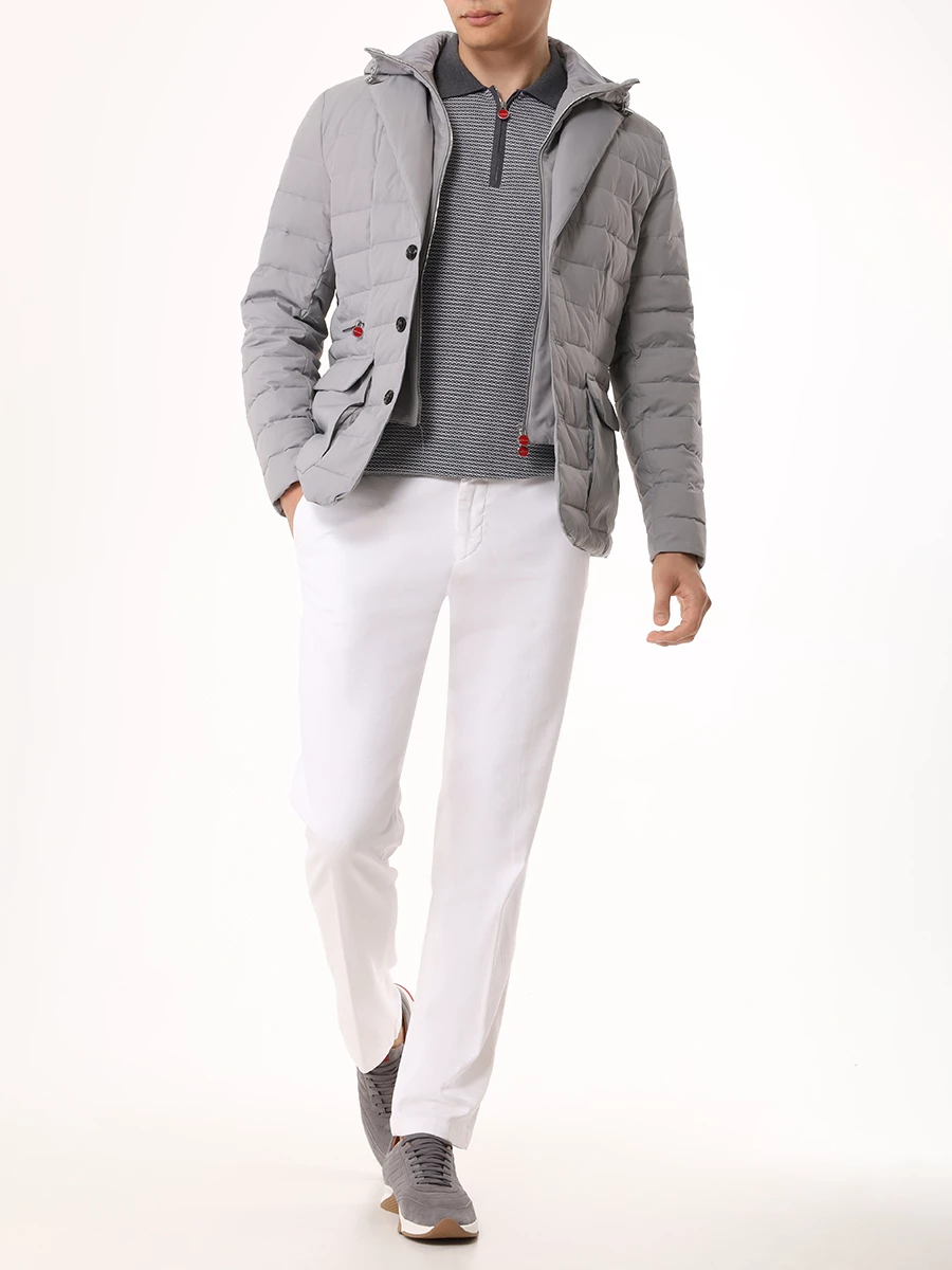 Куртка стеганая KITON UW1722V0830C03001 Серый  Фото 2