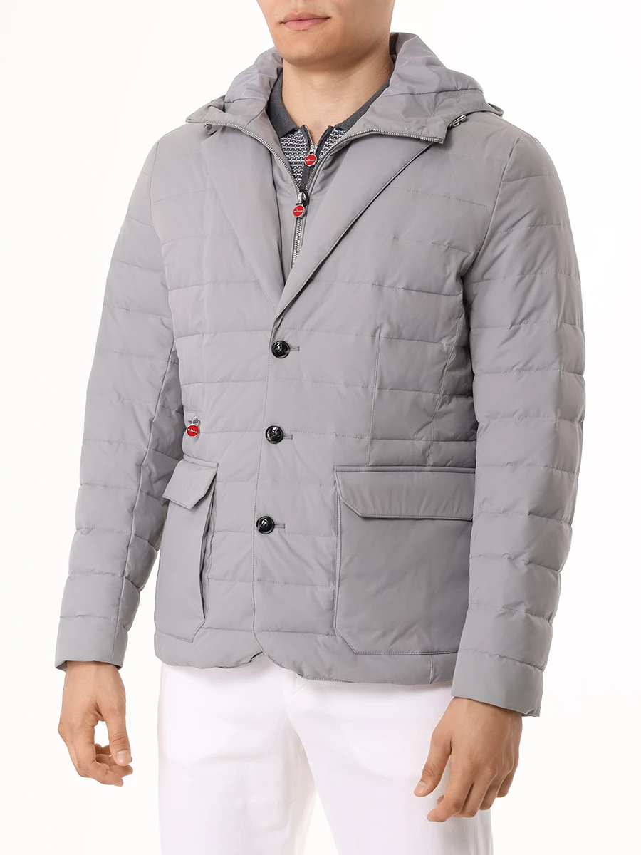 Куртка стеганая KITON UW1722V0830C03001 Серый  Фото 4