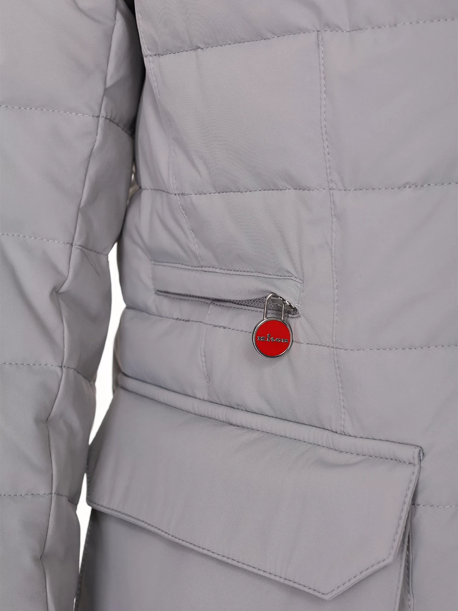 Куртка стеганая KITON UW1722V0830C03001 Серый  Фото 5