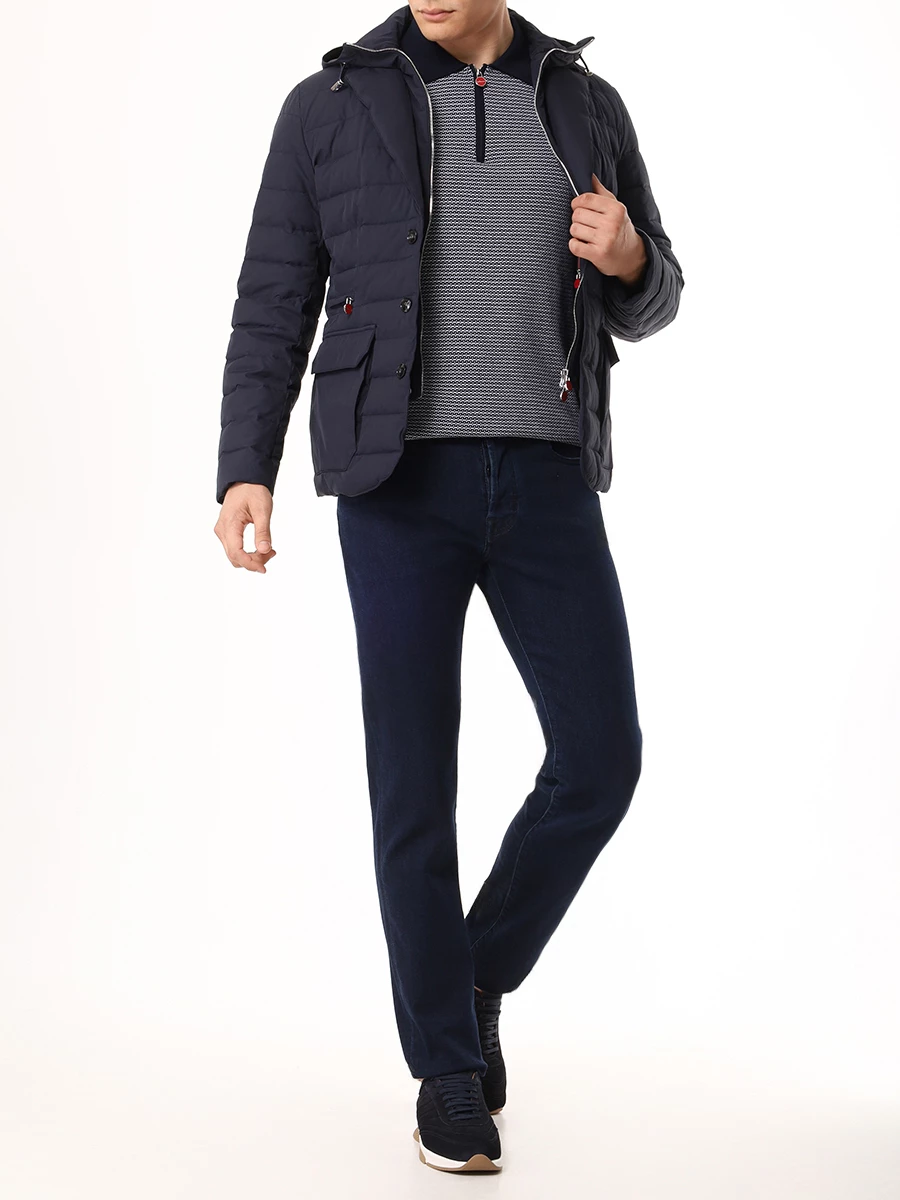 Куртка стеганая KITON UW1722V0830C04001 Синий  Фото 2