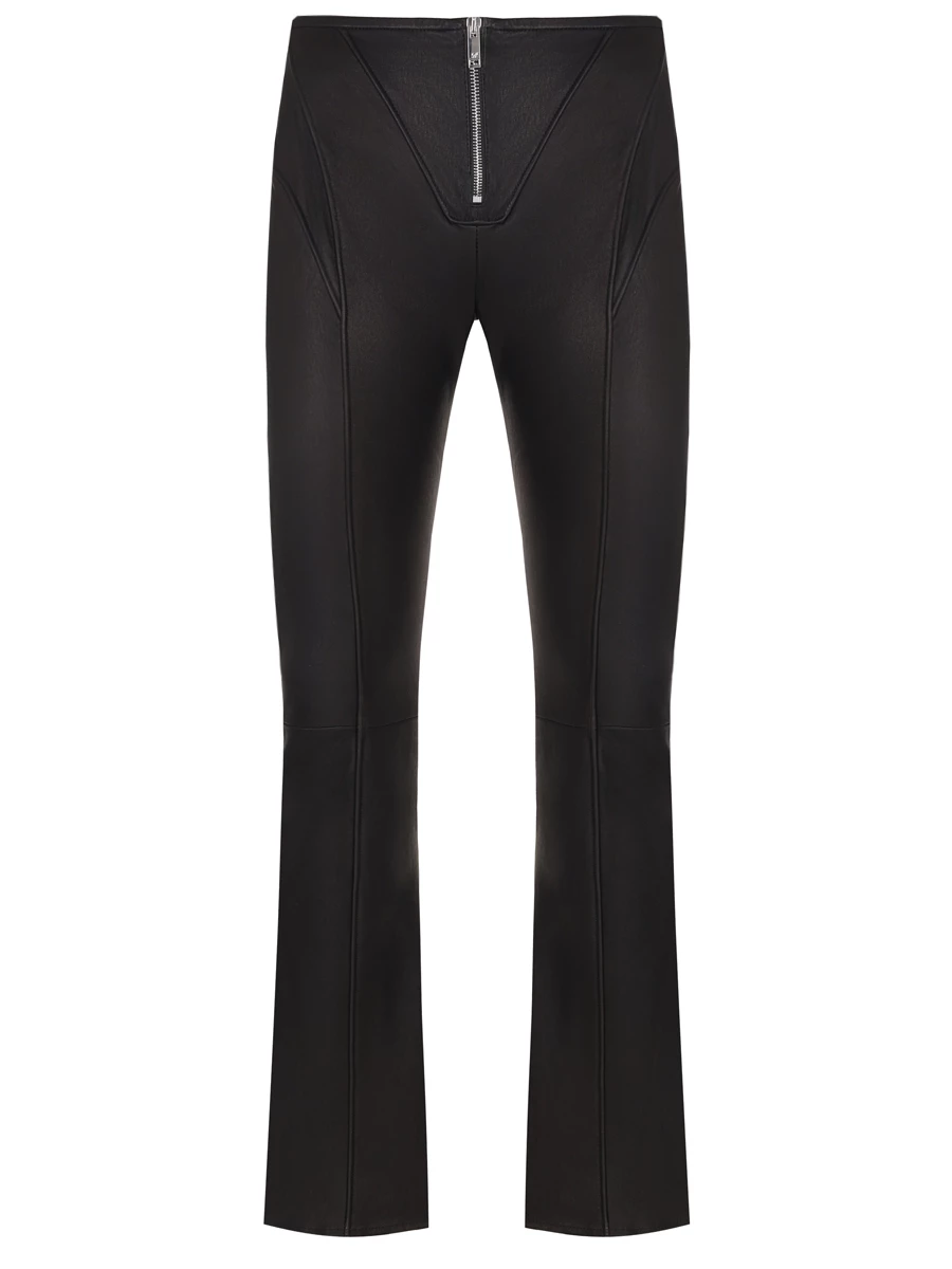 Брюки кожаные BLUMARINE P42 2L046A N0990 Черный 