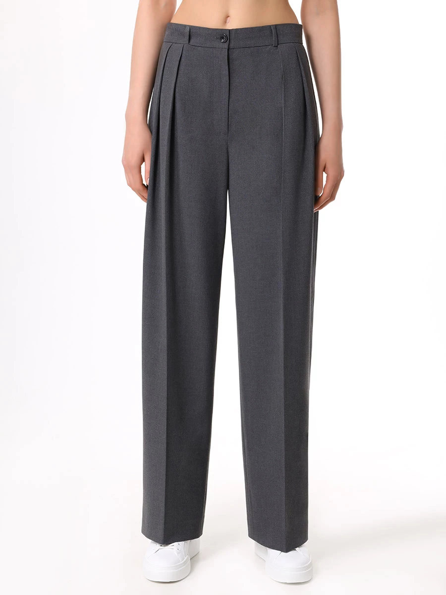 Брюки однотонные YULIAWAVE 1B4PS50501715GRAP Серый  Фото 4