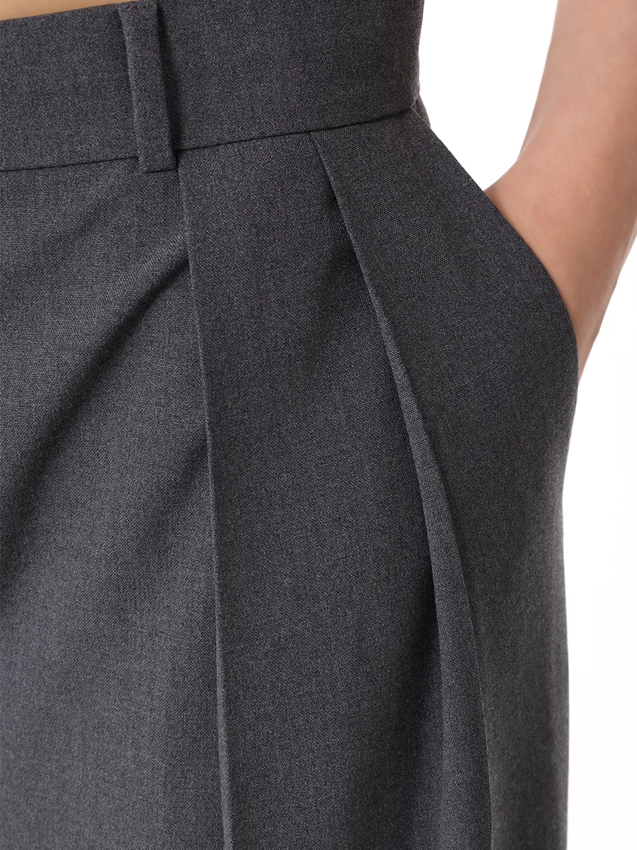 Брюки однотонные YULIAWAVE 1B4PS50501715GRAP Серый  Фото 5