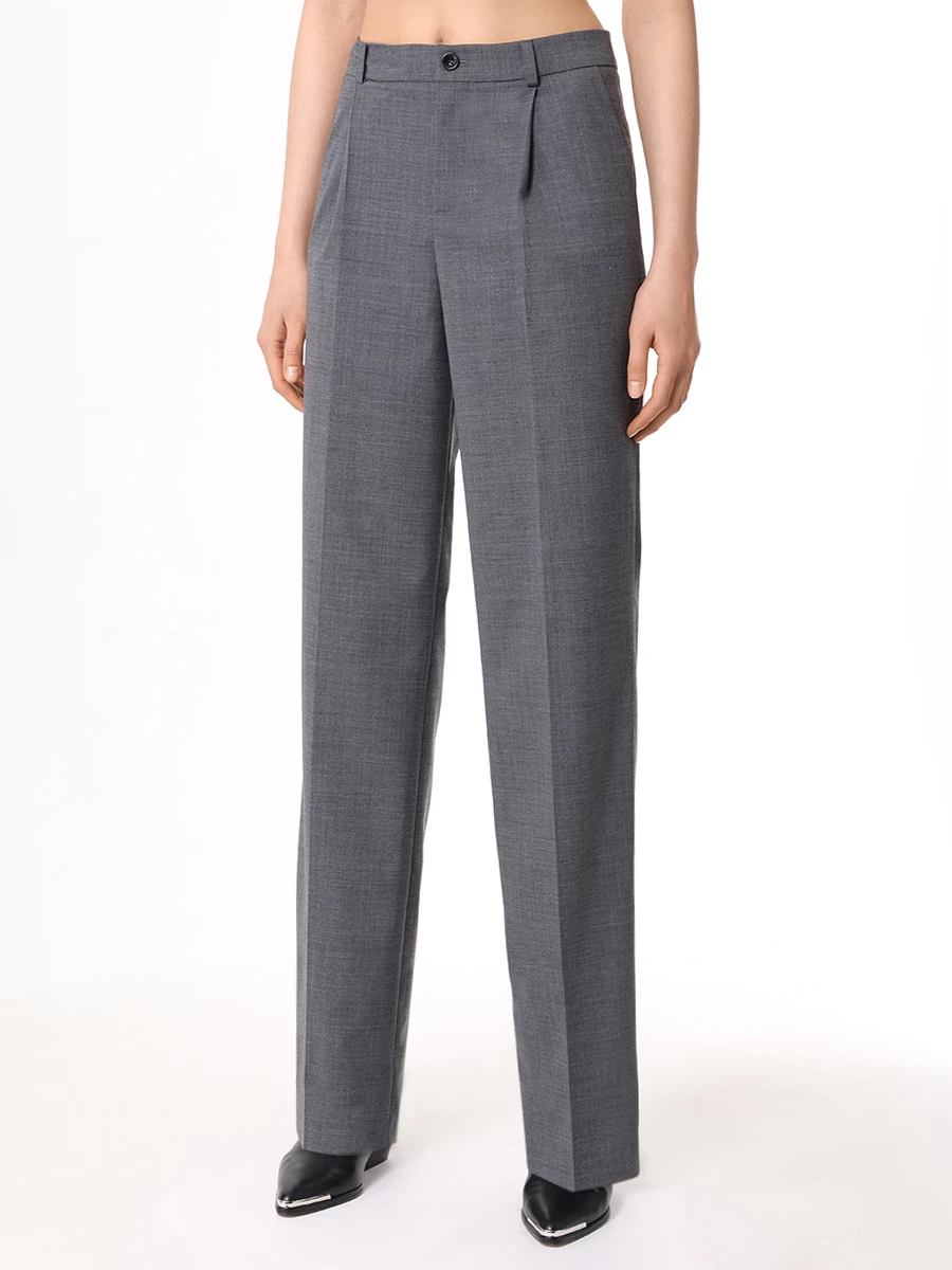 Брюки однотонные YULIAWAVE 1A4PS02702239GRAP Серый  Фото 4