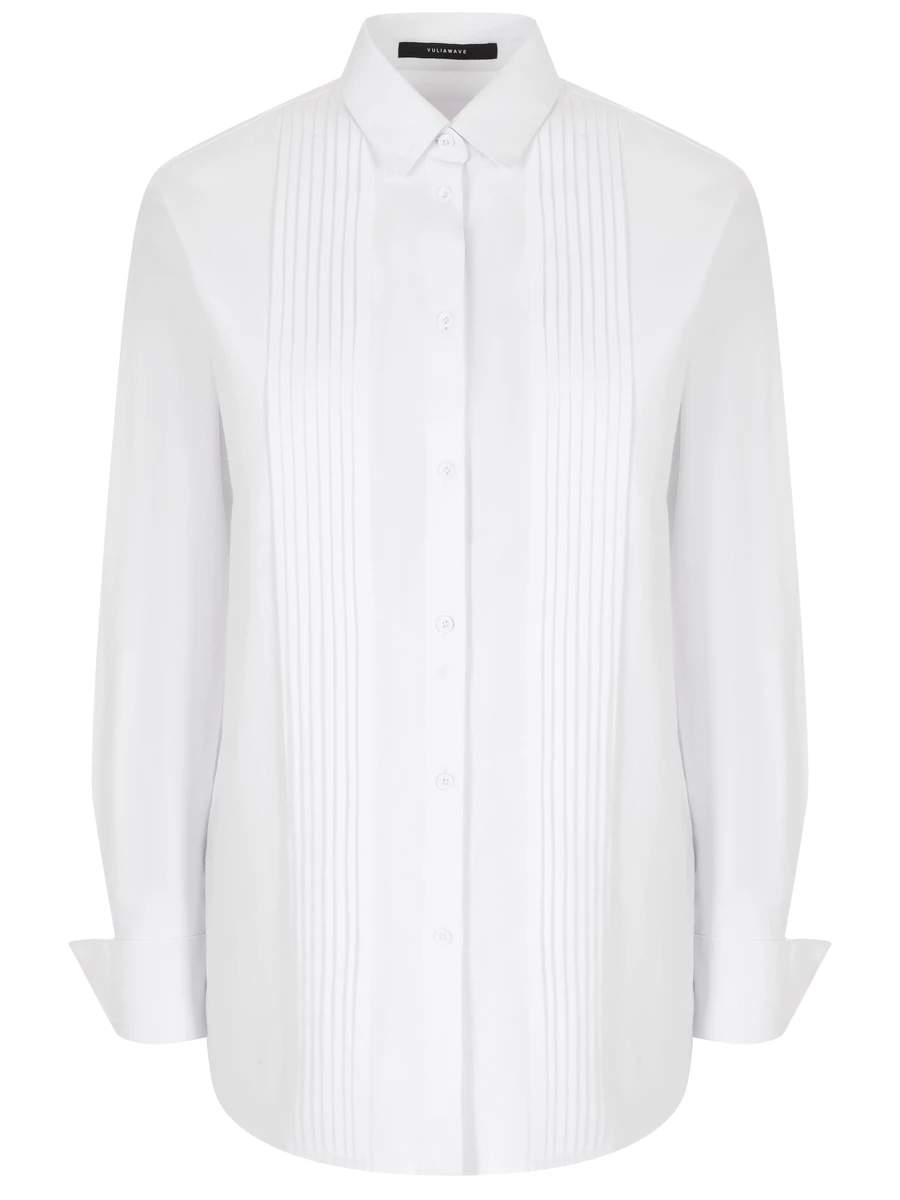 Рубашка хлопковая YULIAWAVE 1A4BL00902059WHTP, размер 44, цвет белый - фото 1