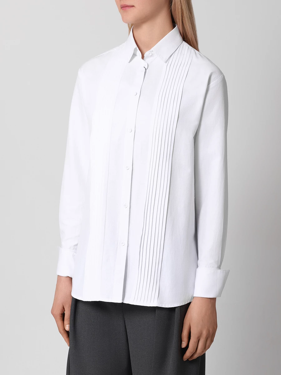Рубашка хлопковая YULIAWAVE 1A4BL00902059WHTP, размер 44, цвет белый - фото 4