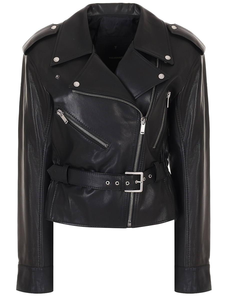 Куртка кожаная YULIAWAVE 1A4LT03202445BLCS, размер 44, цвет черный
