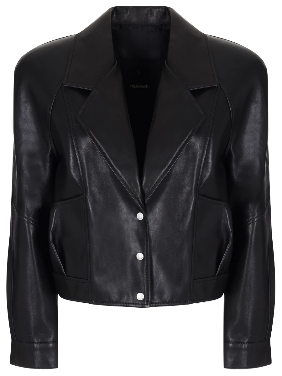 Куртка кожаная YULIAWAVE 1A4LT034T0032BLCS, размер 44, цвет черный